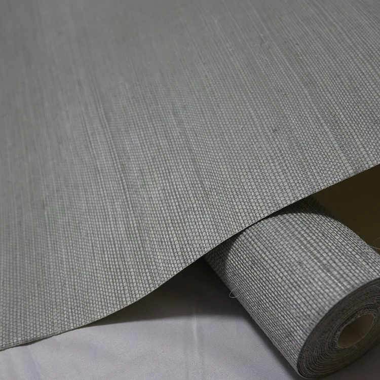 Natural grasscloth plant blue sisal wallpaper