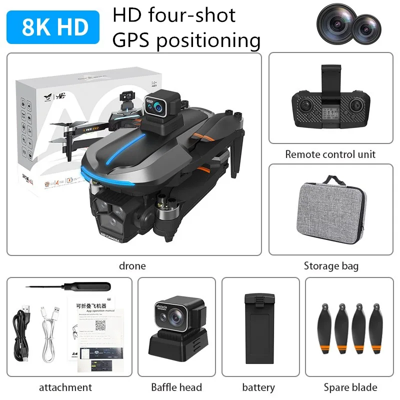 AE8evo Drone GPS Automatic Return 4K HD Camera Long Range 25 Minutes RC Drone 5GwifiFPV Four Axis Aircraft Drone