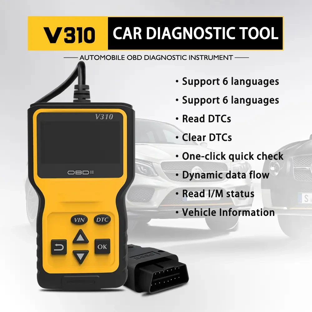 V310 OBDII Car Scanner Diagnostic Scan Tool Auto Code Reader Diagnostic Check Engine Light Scan Tool for OBD II Cars After 1996