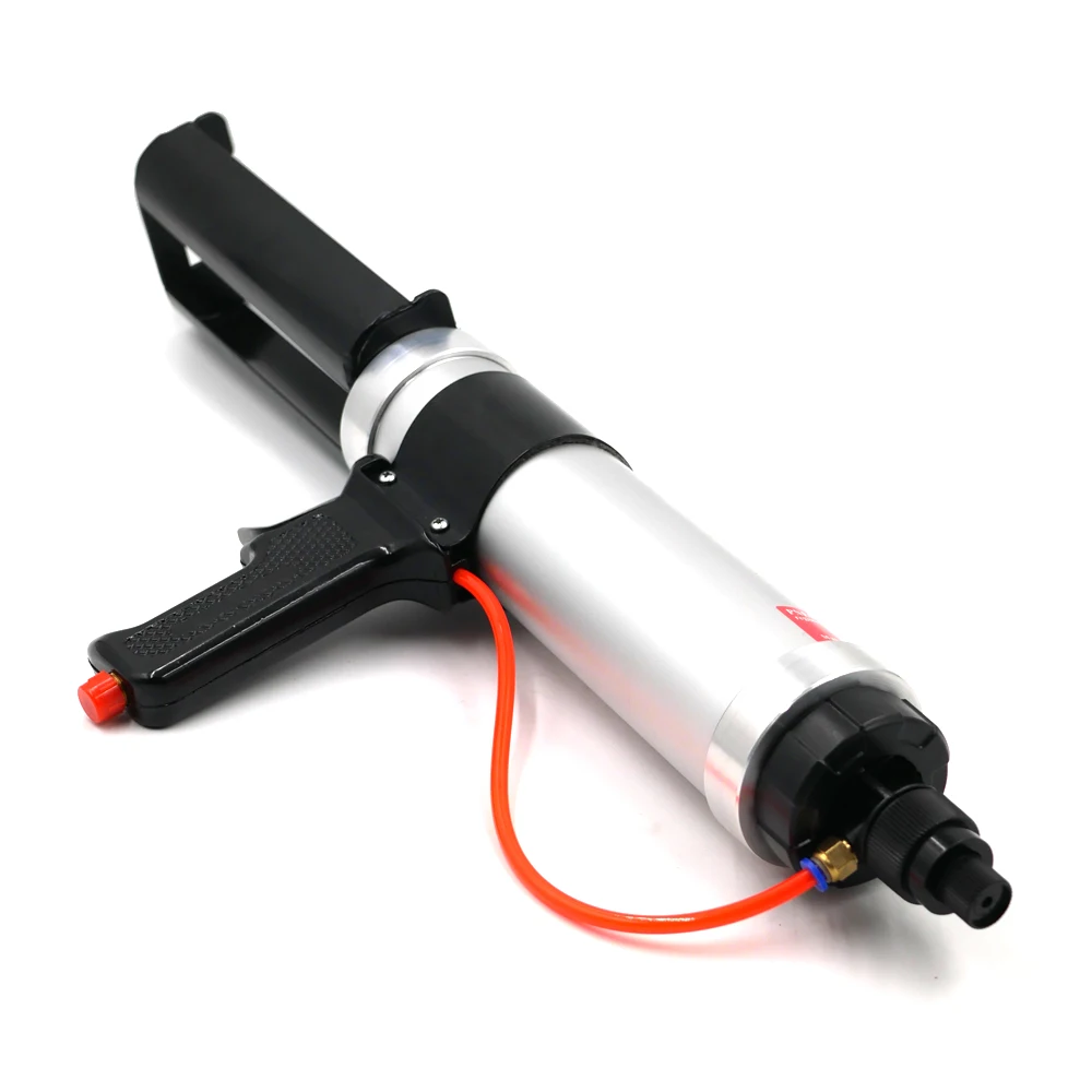 Pneumatic Applicator 600ml 1:1 Two Component Caulking Gun Professional Metal Air Dual Epoxy Gun