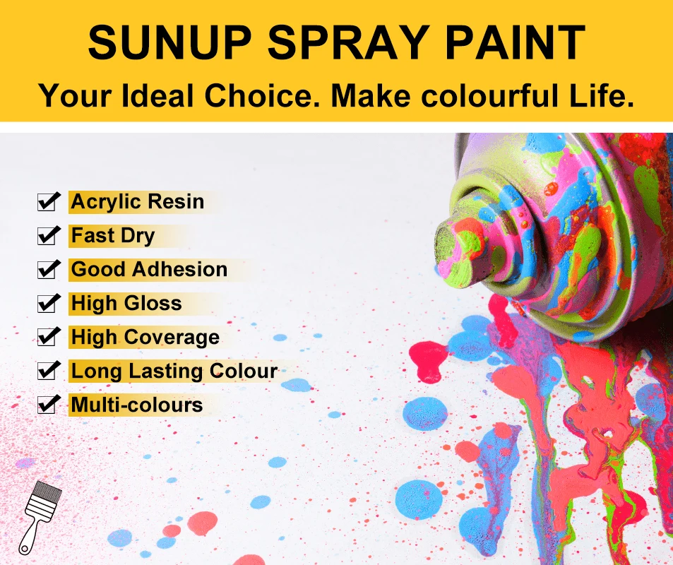 Wholesale Color Acrylic Aerosol Spray Paint Black And White Gold Fluorescent High Temperature Metal Graffiti Car Spray Paint