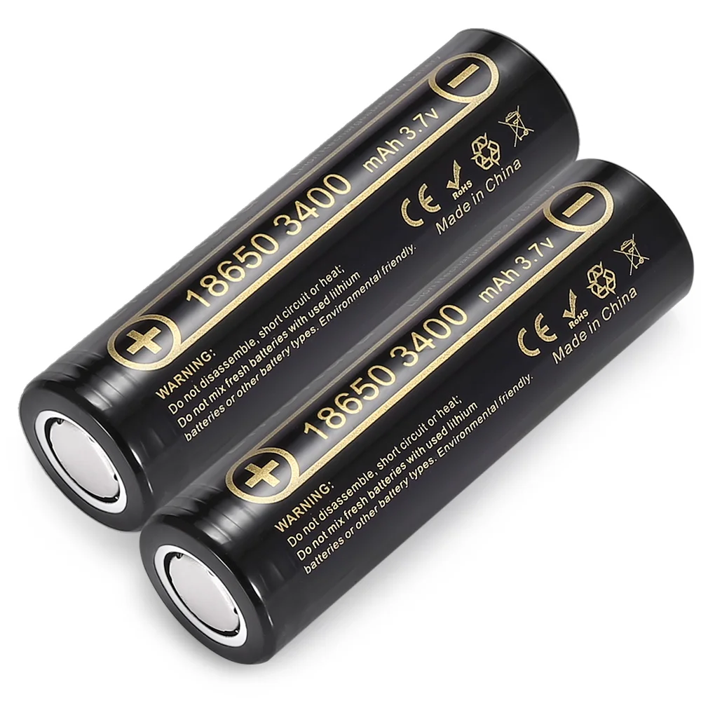 
LiitoKala Lii-34A 100% New Original NCR18650B 3.7v 3400 mah 18650 Lithium Rechargeable Battery For Flashlight batteries 