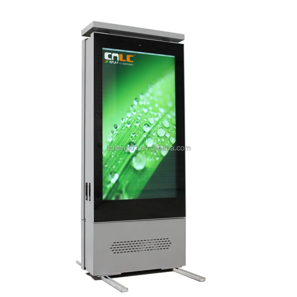 Sunlight readable double side LCD digital signage Outdoor LCD advertising display Kiosk touch screen