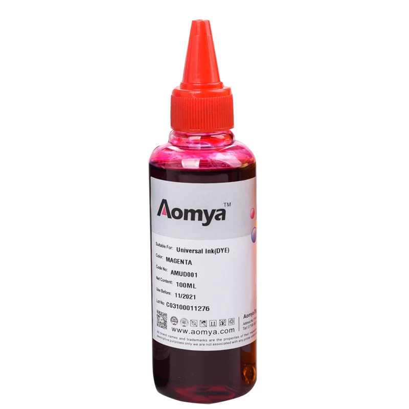 aomya universal Ink 100ml bottle for 103/664/544 refills suitable for all desktop ink series epn can bro hpq office printing