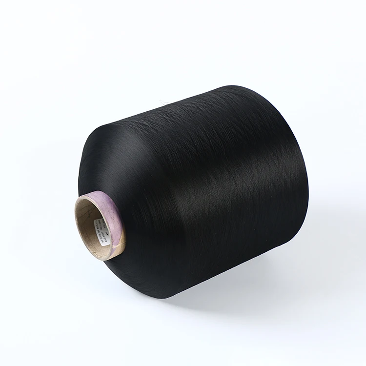 AA grade factory sales DTY polyester filament yarn Bleach white 100% polyester DTY 150D/48F yarn HIM SD