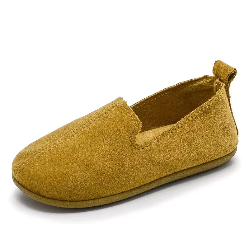 Stylish Children Slip On Loafers Suede Velvet Boat Shoes For Kids Boys Moccasins Casual Loafer Shoes
