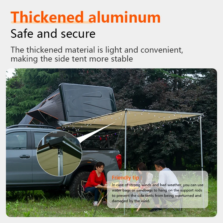 Hot Sell Car Tailgate Canopy Camping Car Rear Tent New Outdoor Car Vehicle Tent