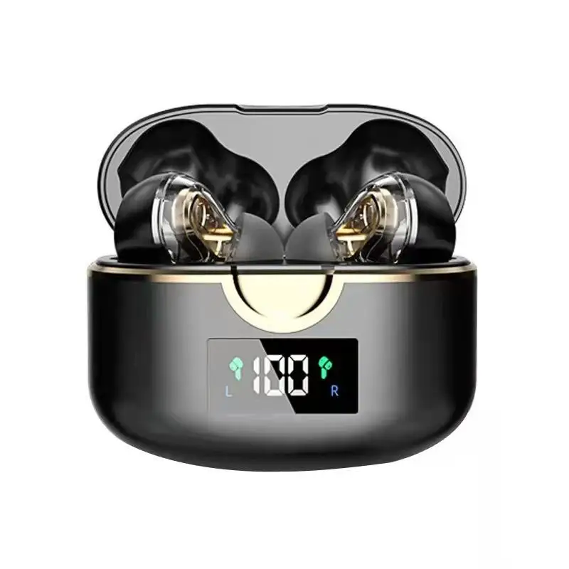 T22 TWS Bt5.1 Mini True Wireless Stereo Earbuds Dual Dynamic Drivers Noise Cancelling LED Power Display HiFi Headphone Earphone