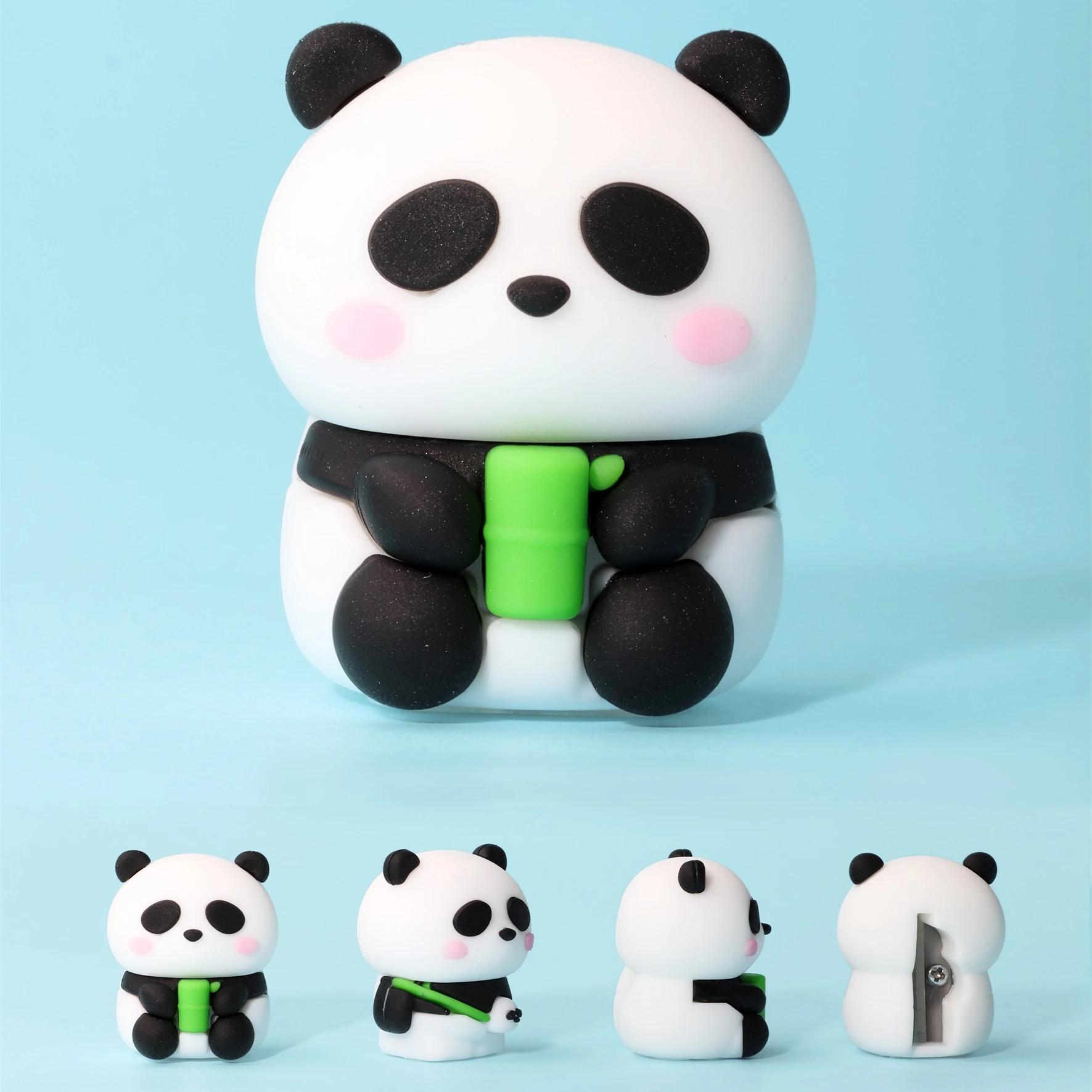 Classic Panda stationery, cute pencil sharpener, small size, easy to carry
