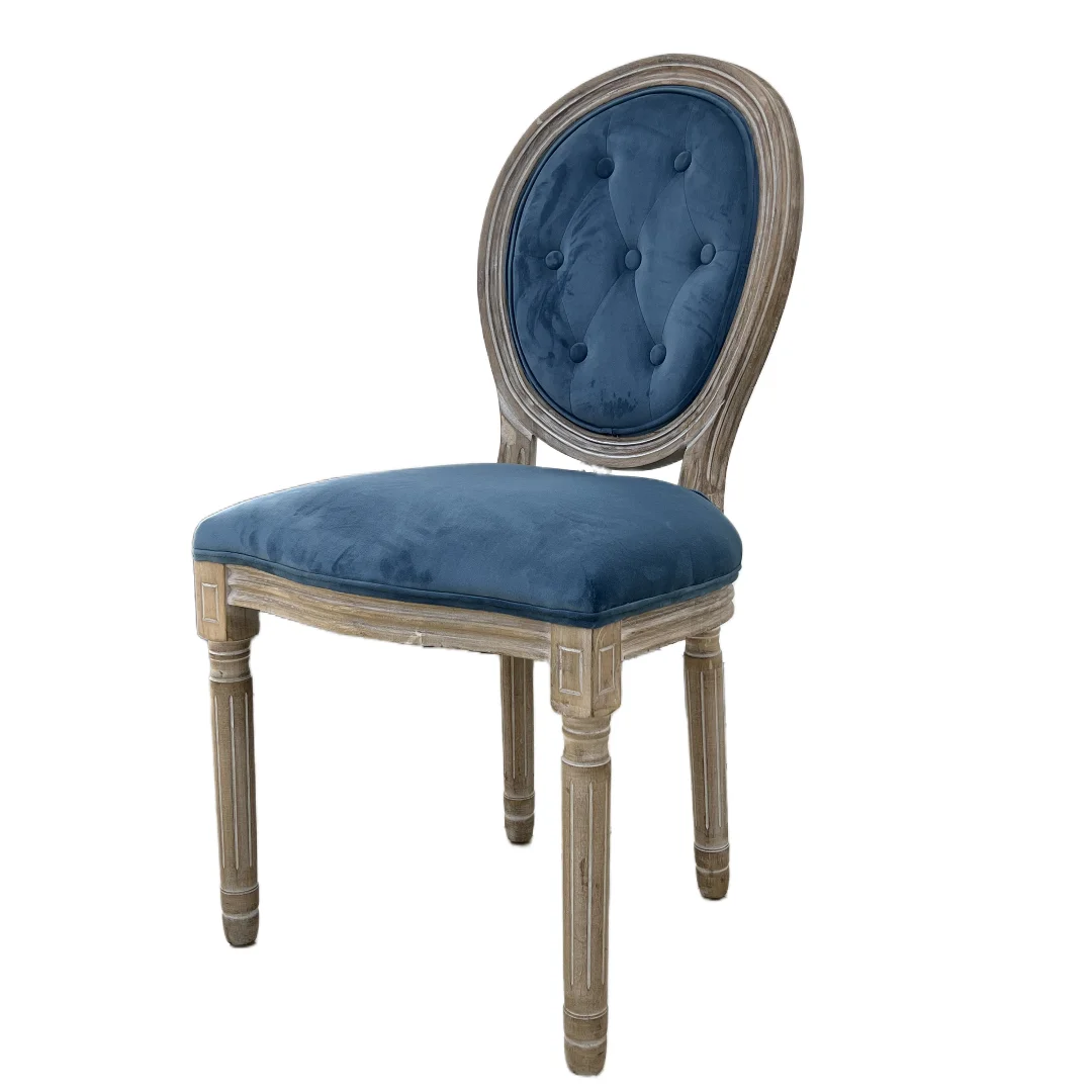 Nail chair Solid wood retro back armchair Hotel cafe American chair wedding studio photo makeup chair