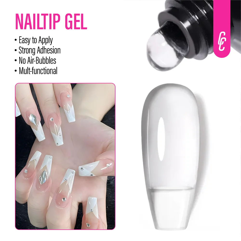 Solid Nail Art Glue Long Lasting Professional 30g Solid Press On Gel OEM Private Label Custom Logo Strong Nail Tips Glue UV Gel