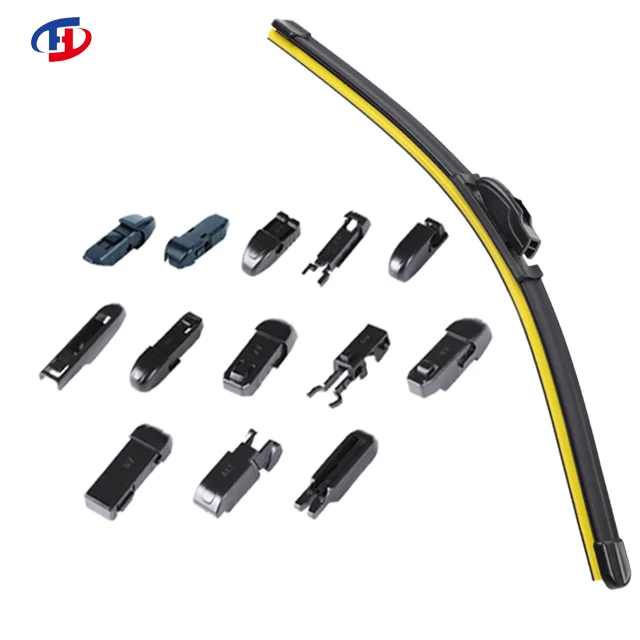 High Quality HY507 Car Windshield Wiper Blade Universal 13 Adapters Multifunctional Soft Silicone Compatible with Tesla Model Y
