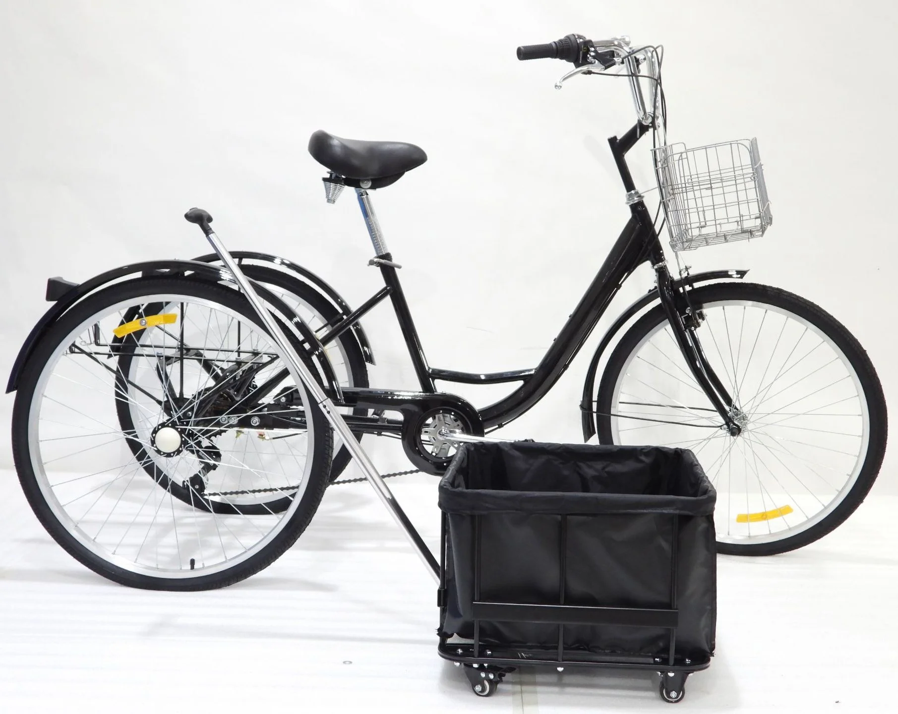 good quality 24 inch 6 speed disc brake three wheel cargo 3 wheel bikes tricycle for adults