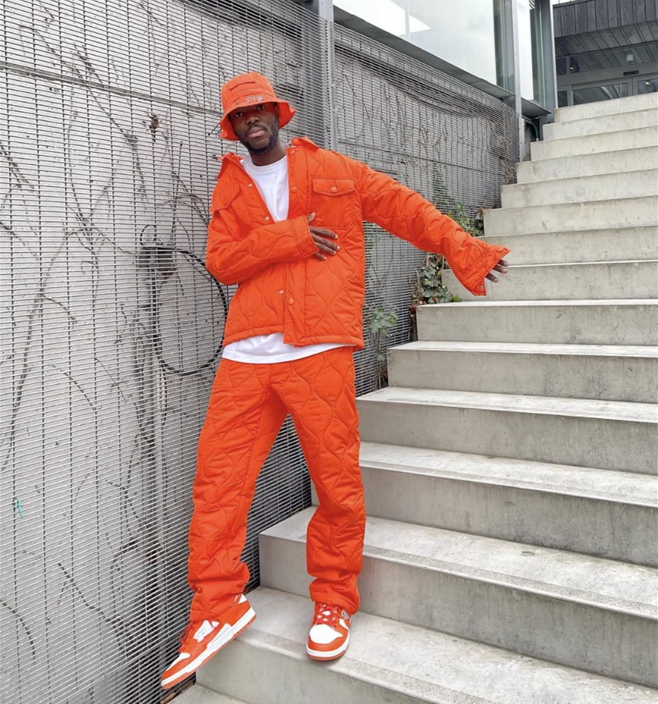 KY Street Wear Casual Puffer Jacket Men Custom Logo Puffer Pants Two Pieces Sets