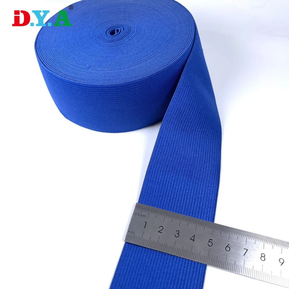 Free Sample 10mm-100mm White Black Color Polyester Rubber Elastic Waistband Knitting Elastic Tape for Cycling Clothing