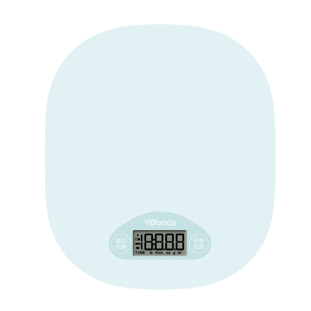 Smart Kitchen Scale Digital LCD Display Bluetooth Connectivity Battery Powered Measures 10kg USB Powered Weighing Ingredients