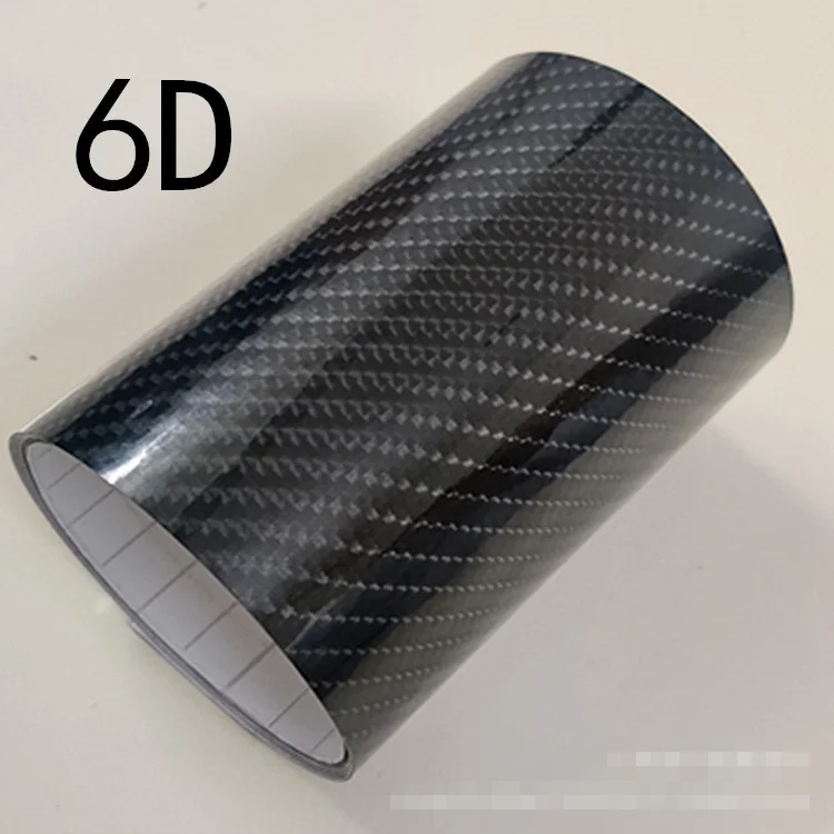 High Glossy Carbon 5D 6D Black Fiber Film Vinyl Wrap For Car sticker