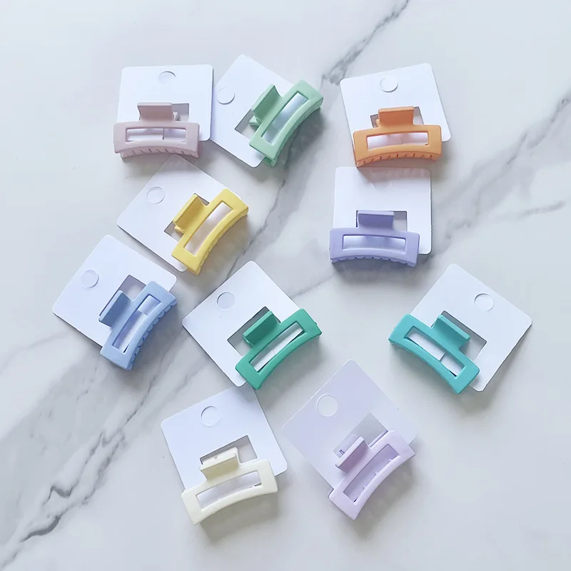 10pcs/set small flower butterfly hair claw clips plastic candy color for women girls