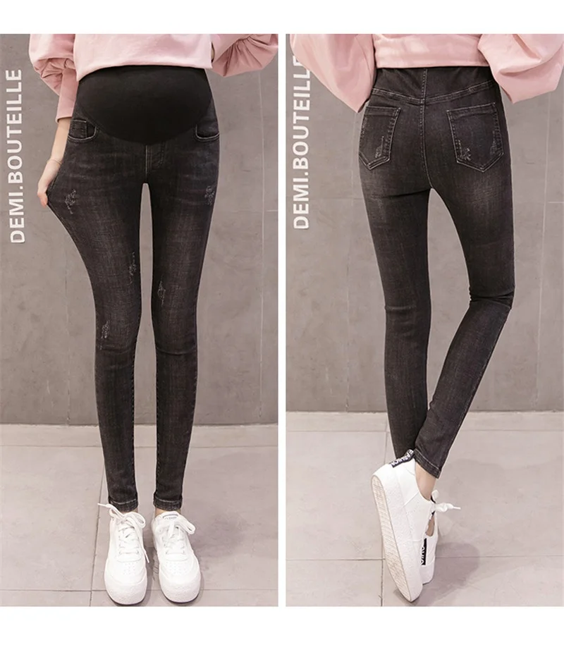 2019 autumn new pregnant women denim trousers