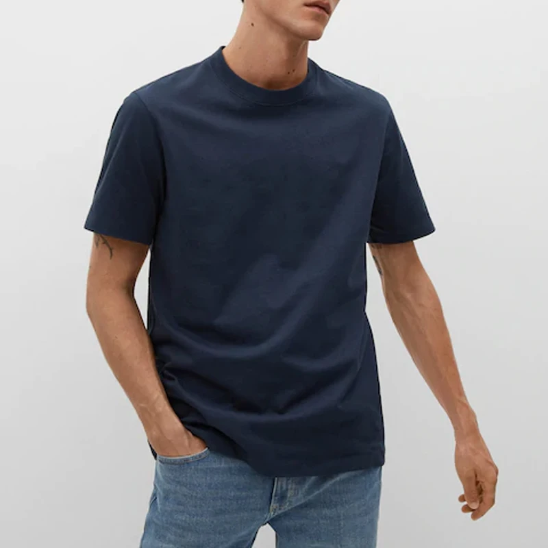 Wholesale T Shirts 100% Cotton 180gsm Short Sleeves Custom Summer Breathable Men Clothing