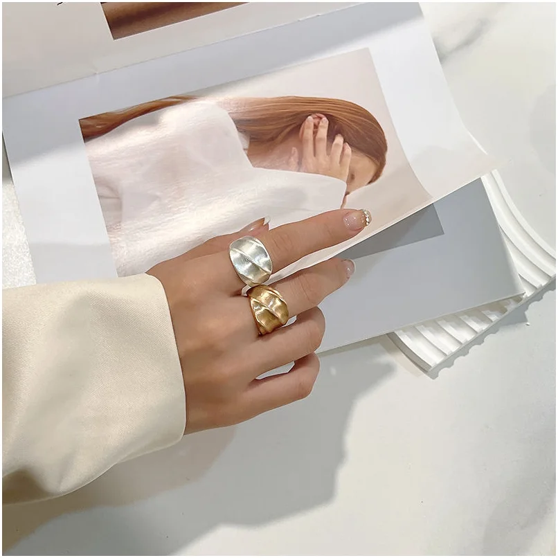 Gold Ring Silver Blue Sapphire Big Simple Male Low Price Glow Bulk Wholesale Finger Turquoise 24K Horseshoe Ring