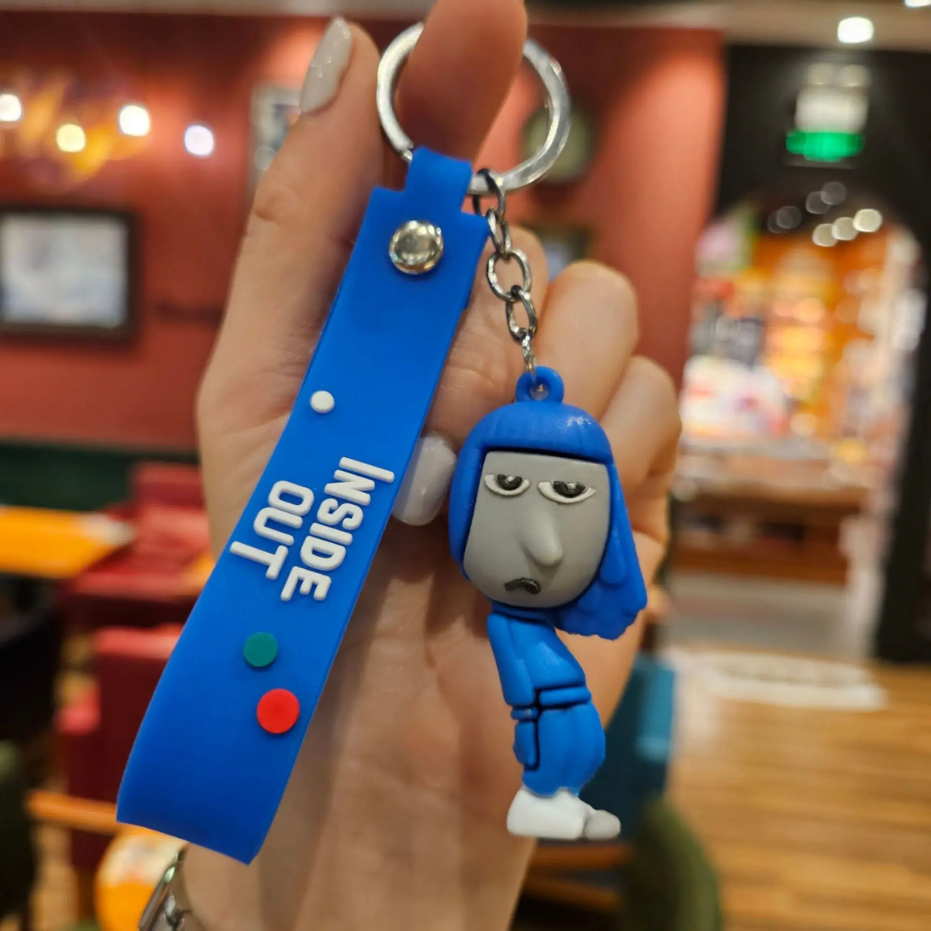 Latest Inside Out2 Movie All 9 Style Characters Keychain 3D Doll PVC Soft Rubber Anime Car Bag Pendant Gift Inside Out Keychain