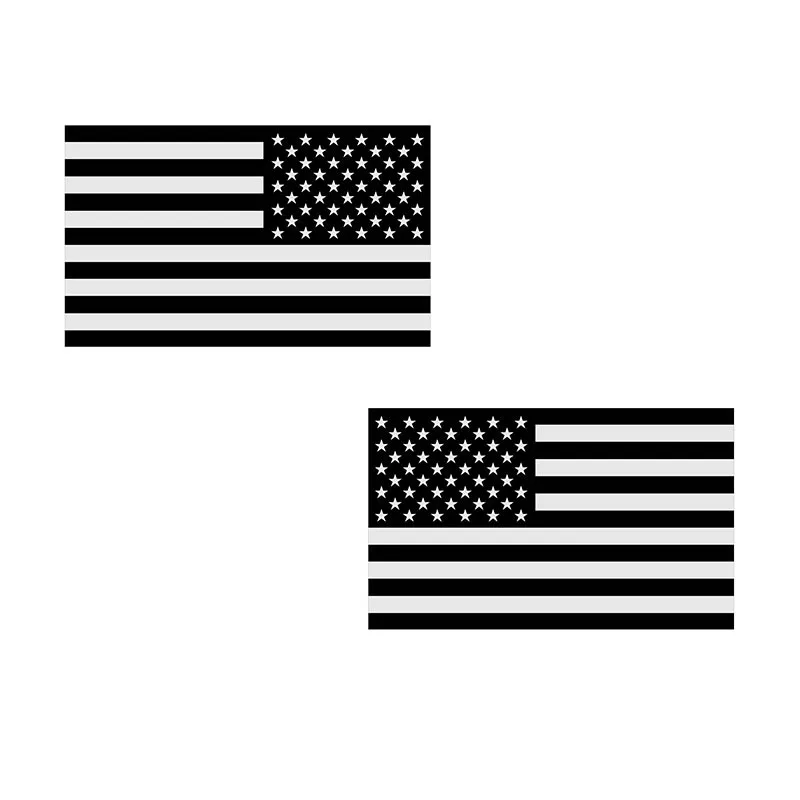 Reflective Subdued American Flag Sticker USA Decal for Car Hard Hat Car Vinyl Window Bumper Decal Sticker