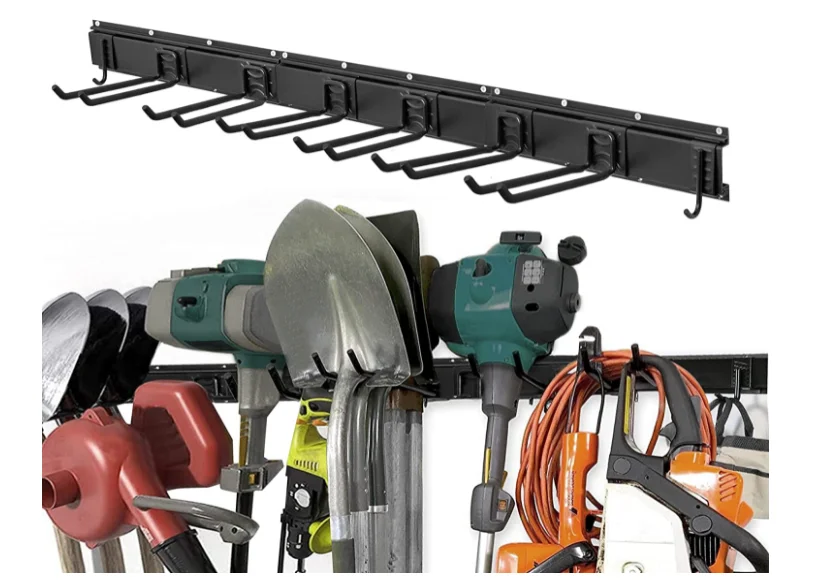 Tool Storage Rack Max Wall Mount Tools Home and Garage Organizer Storage System Steel Gear Hanger