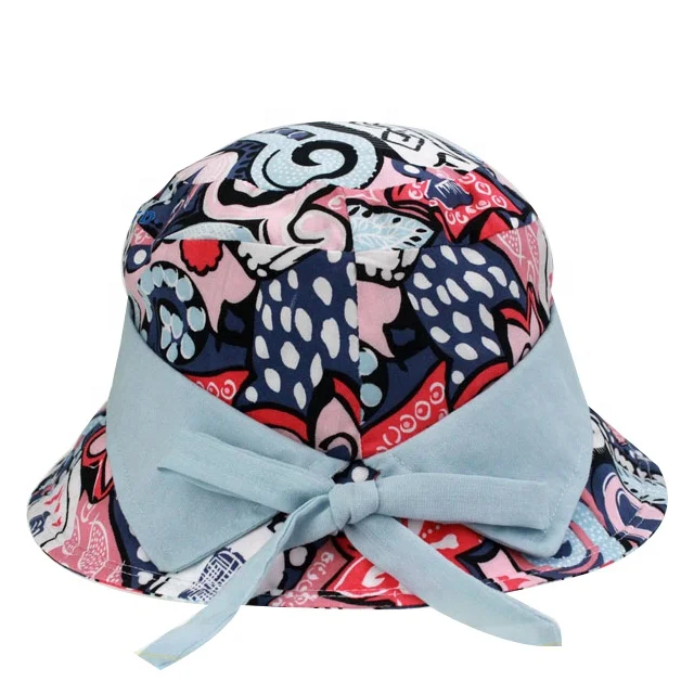 Дешевые пользовательские пустые модные Панамы с принтом для девочек