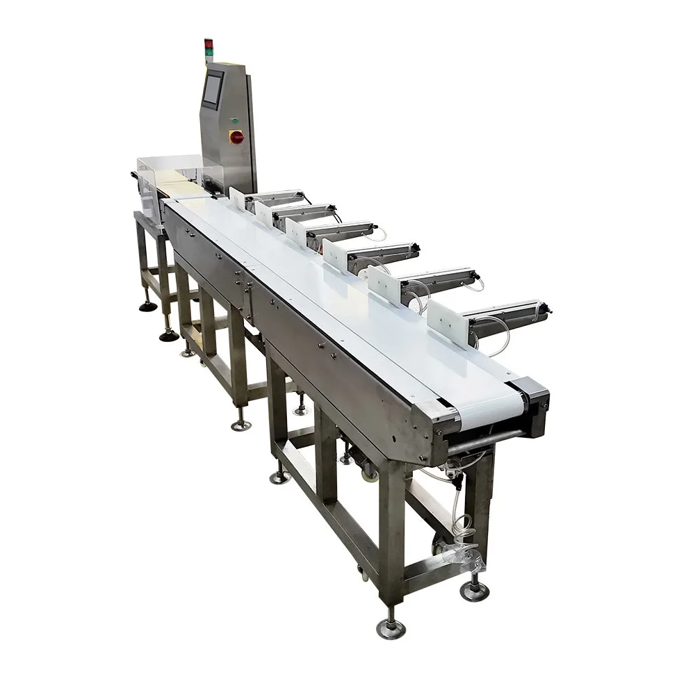 Quality standard conveyor belt Sorter weigher weight sorting machine or Chicken legs