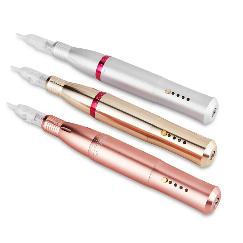 Classic PMU Machine Pen Type Microblading Microshade Beginners Eyebrow Tattoo Brow Shading Tools Pink Cartridge Needle