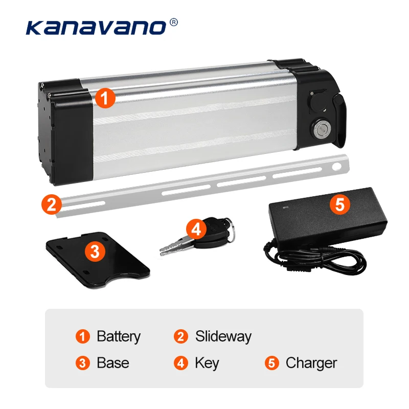 factory price 24v 36v 48v silverfish ebike battery 15ah 18ah 26ah removable folding ebike battery pack with charger