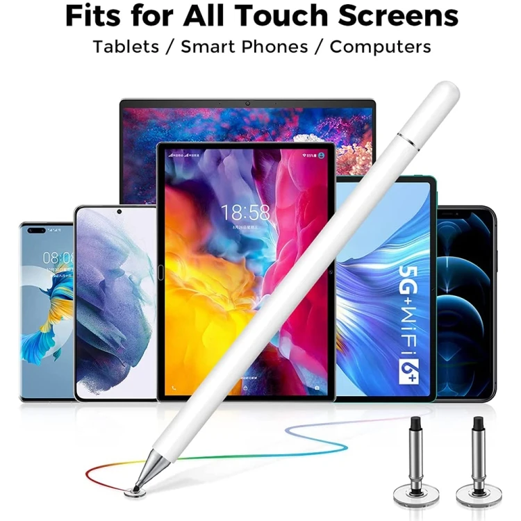 Wholesale price High-precision Universal Screen Touch Pen  Touch Screen Pen Stylus with 2 Pen Tip