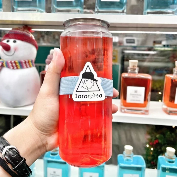 56mm 202 Big Opening Pull Aluminum Can Lid 250ml 330ml Dessert Pastry Ice Cream Jams Cake PET Plastic Can With Logo Custom