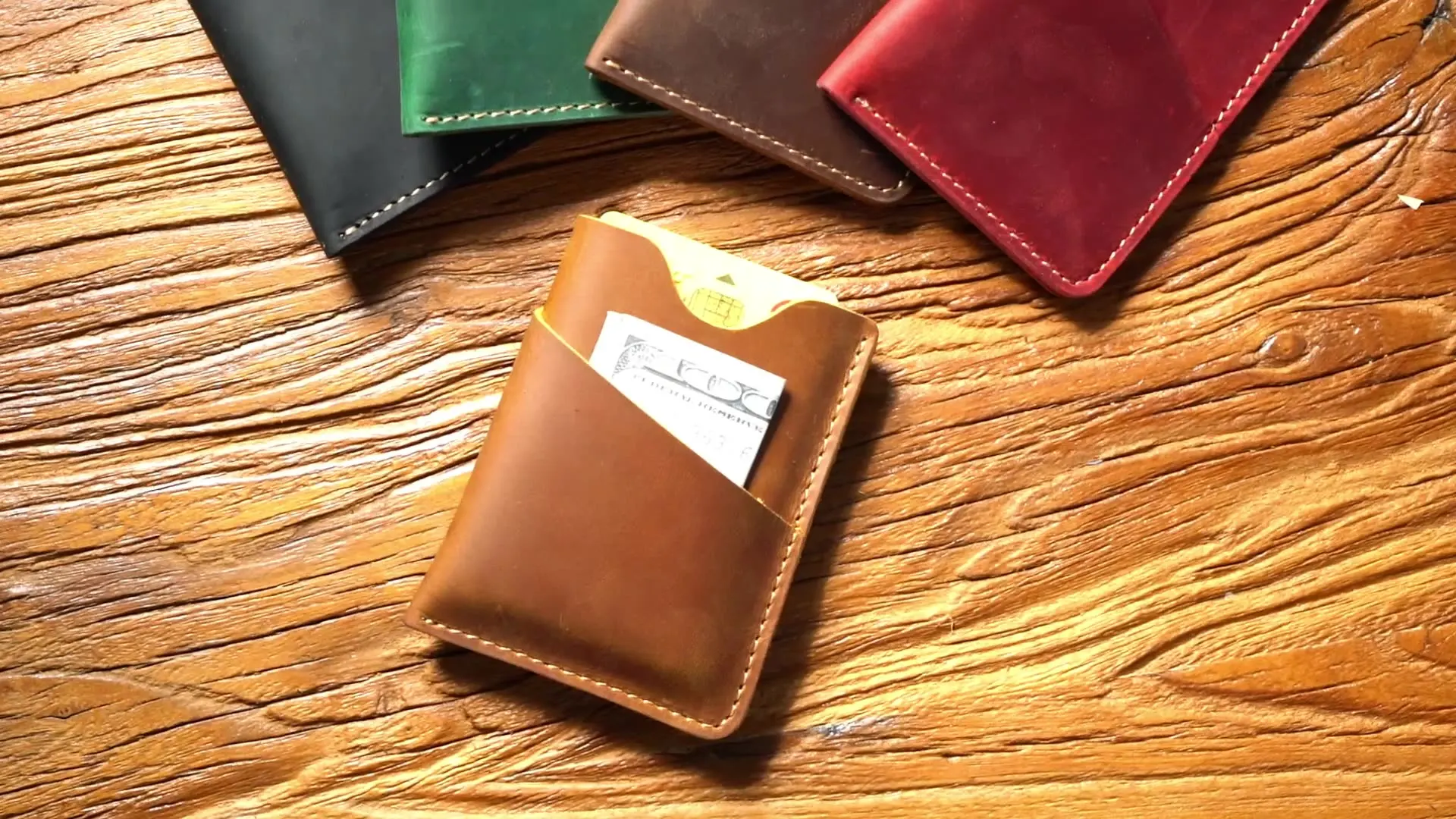 Crazy Horse Leather Wallet for Men Vintage Leather Wallet Original Leather Card Holder