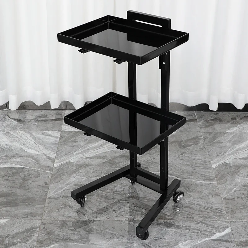 Wholesale Salon Furniture Hair Salon Trolley Hairdressing Fashion Foldable Trolley with Two Layers
