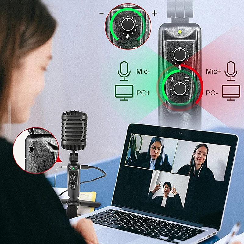 ES327 Fashionable studio microphone recording professional live streaming condenser microphone