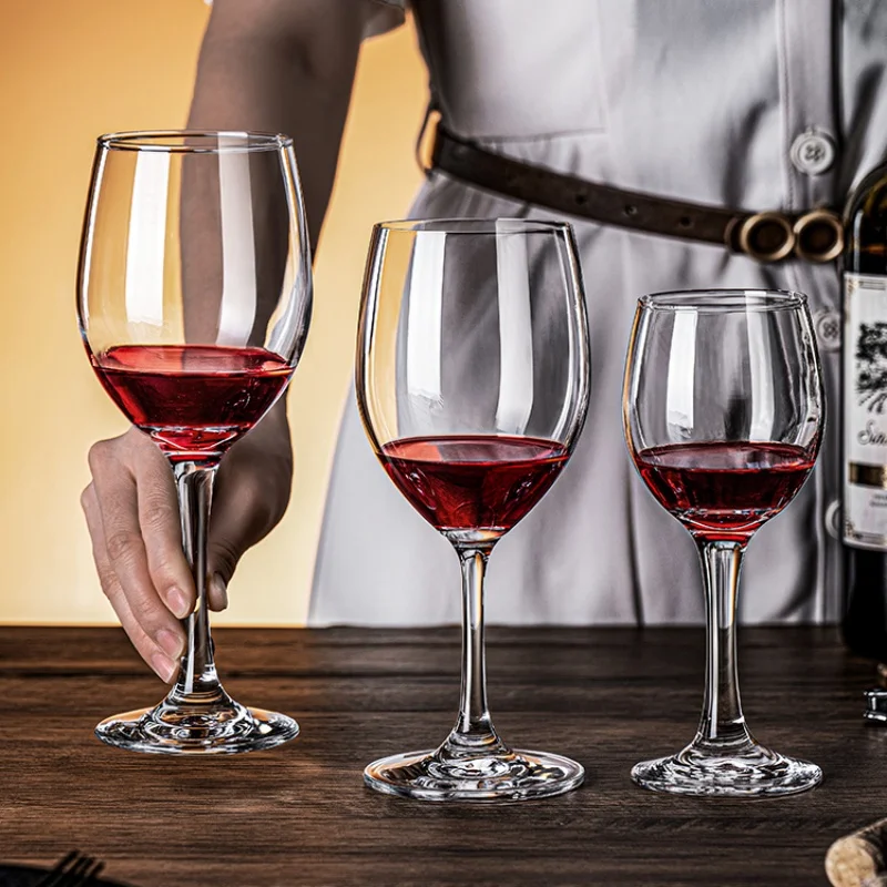 Custom logo high quality Clear Glass Long Stem Wine Glass for Red and White Wine(Set of 6)  christmas gift