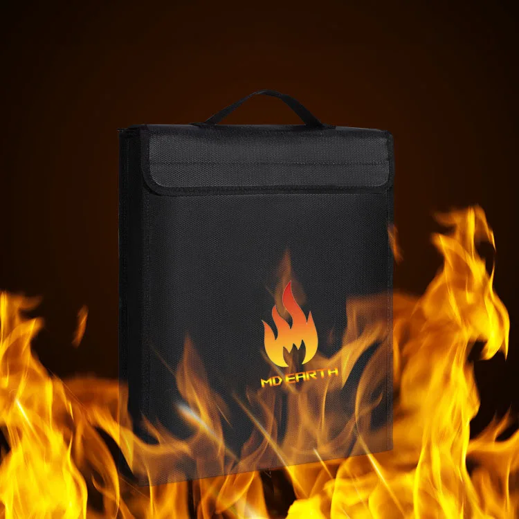 Wholesale Cheap Custom Large Water and Fire Resistant Document Money Bag Battery Security Safe Storage Fireproof Document Bag