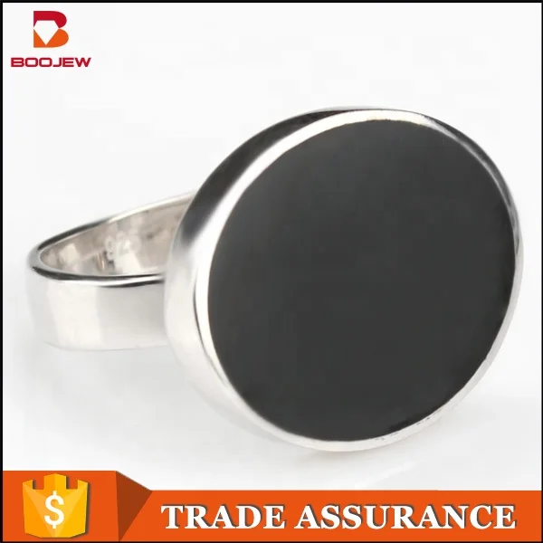 Saudi new simple design silver jewelry without stone white gold plated ring models for men