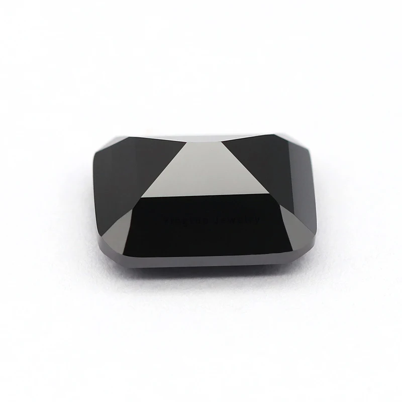 YT Black Radiant Emerald CZ Gemstone Cubic Zircon for Jewelry Making