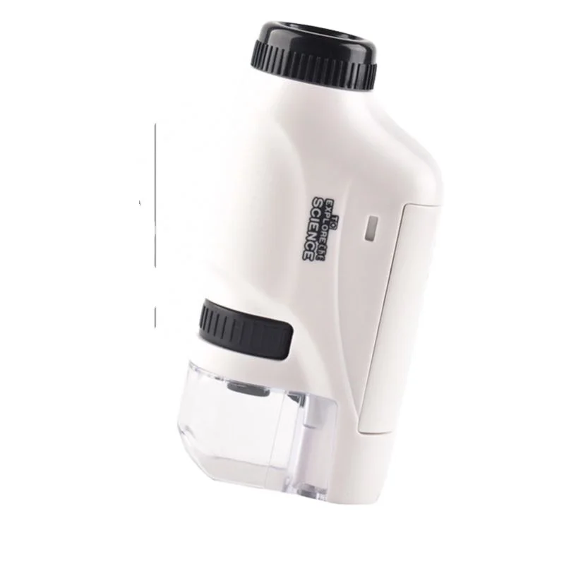 Handheld Microscope Kit Lab LED Light 60X-120X Home School Biological Science Educational Toys microscope for kids