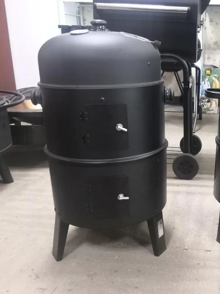 3In1 Bbq Smoker Grill Three Floors Barbecue Brazilian Oven Charcoal Bbq Grill