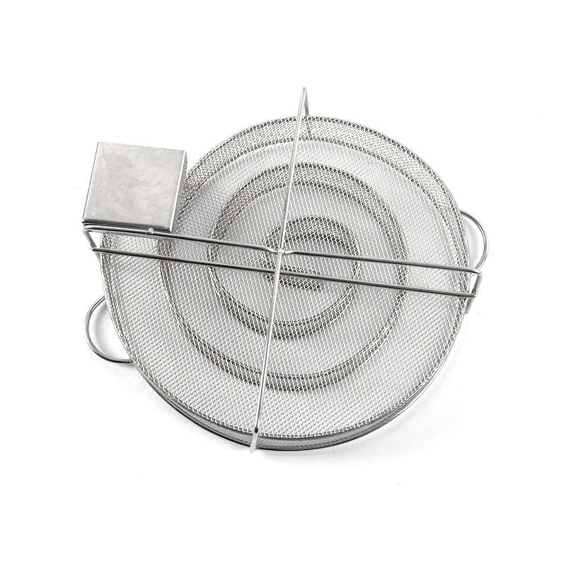 Reusable 304 Stainless Steel Hot and Cold BBQ Smoking Basket Cold Smoking Generator for Fish Salmon Meat Bacon Cheese