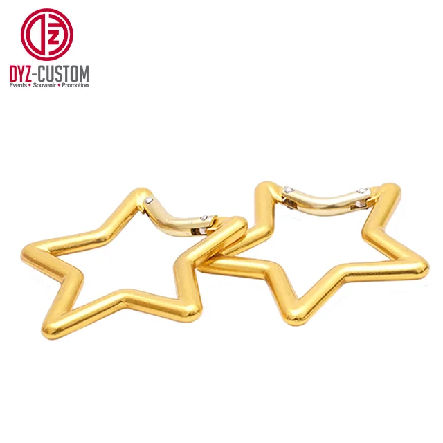 Aluminum Star Shape Carabiner Clip Spring Snap Hook Carabiner Keychain