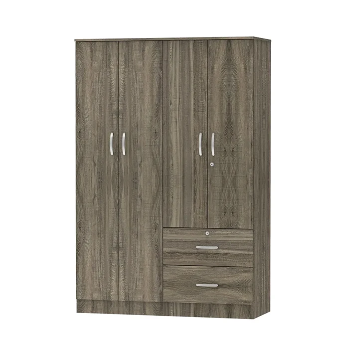 Manufacturer Bedroom Clothing Cabinet with 4 Doors and 2 Drawers Large Storage Clothes Shelves Bedroom Furniture Wardrobe