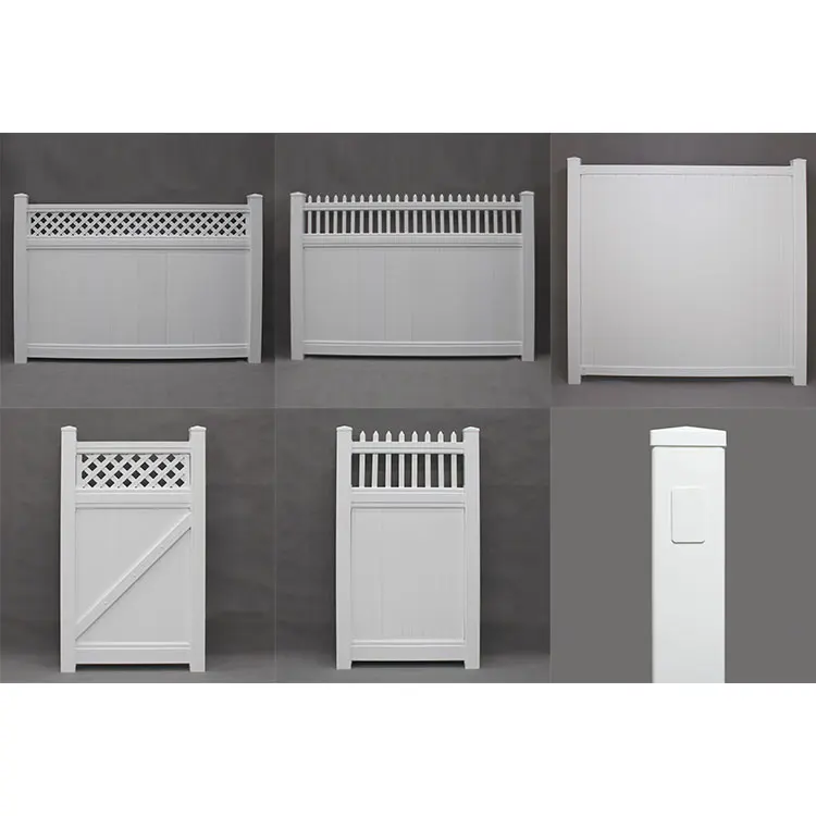 6X8 Ft White Color Plastic Pvc/Vinyl Cheap Panel Privacy Fence Panels For Sale
