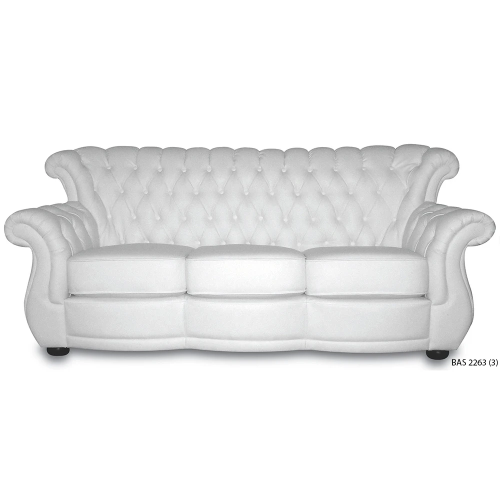 Chesterfield Sofa BAS2263 A Living Room Classical Modern Furniture Leather Fabric Luxurious Elegant 3+2+1 Malaysia