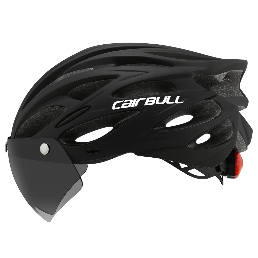 
CAIRBULL ALLROAD 2020 Bike Helmet with Rear Light Detachable Magnetic Goggles Removable Sun Visor Mountain & Road Bicycle Helmet 