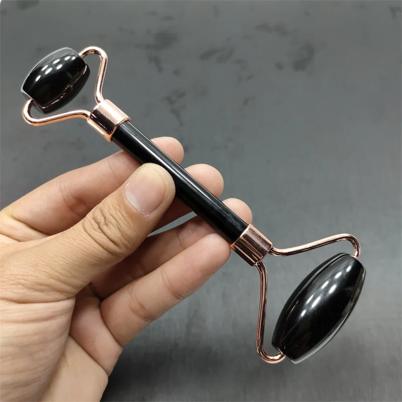 Hot Sale Natural Healing Stone Rose Quartz Facial Jade Roller Crystal Face Roller
